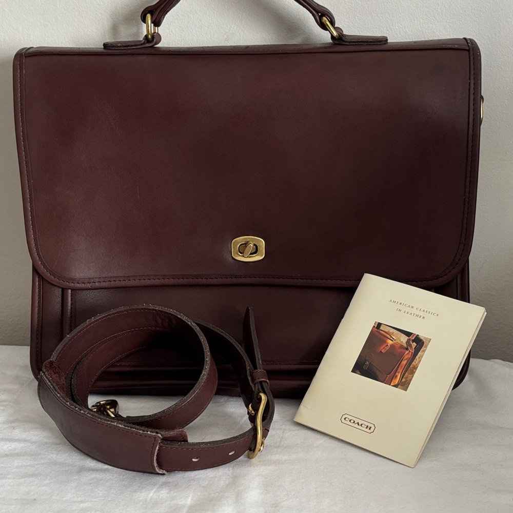 Vintage Coach ‘97 Colebrooke 5181 Brown Leather Two-way Bag Crossbody
